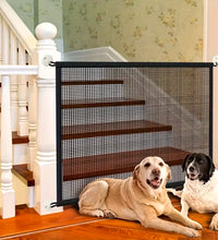 Multi-Functional Pet Safety Gate: Easy Installation Foldable Mesh Fence, Indoor & Outdoor Ventilated Barrier for Home Pet Manage