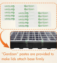 5-Set Seed Starter Tray Kits, Durable Plant Germination Trays with Humidity Vented Domes and Bases, Ideal for Seed Starting, Indoor Gardening, and Greenhouse (Total 200 Cells)