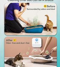 Downypaws 4000Mah Smart Cat Odor Purifier for Cats Litter Box Deodorizer Dog Toilet Rechargeable Air Cleaner Pets Deodorization
