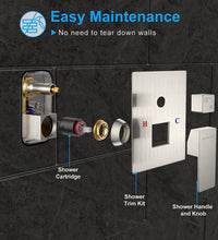 Rain Shower System Sets Faucet:  10 Inch Overhead Rainhead Shower Combo Set with Handheld and Valve-Luxury Modern Mixer Rainfall Brushed Nickel Shower Faucets Sets Complete
