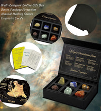 Virgo Crystals Gift Set, Zodiac Signs Healing Crystals Birthstones with Horoscope Box Set Virgo Astrology Crystals Healing Stones Gifts