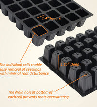 5-Set Seed Starter Tray Kits, Durable Plant Germination Trays with Humidity Vented Domes and Bases, Ideal for Seed Starting, Indoor Gardening, and Greenhouse (Total 200 Cells)