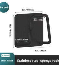 1Pc Stainless Steel Sink Sponge Rack for Sponge Steel Wire Ball Draining Paste the Inner Wall of the Sink Kitchen Supplies