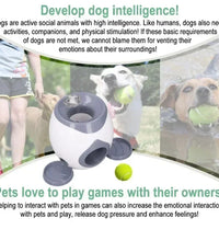 Automatic Ball Launcher for Dog Toy, Interactive Tennis Ball Launcher Machine for Medium Dogs, Interactive Training Smart Feeder