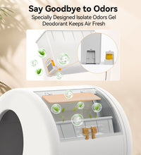Self-Cleaning Cat Litter Box, Automatic Cat Litter Box with APP Control, Safety Sensors, Odor Isolation & Health Monitoring