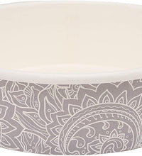 for Pets Disposable Feeding Bowls Small Dog Bowls in Gray Pattern 1.75 Cup Feeding Size, 25 Count Dog Bowls Are Great for Dry and Wet Dog Food or Water (Pack of 1, 25 Count Total)
