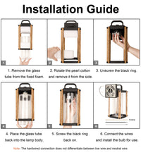 Outdoor Wood Grain Porch Lights